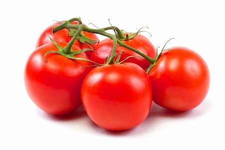 simsearch:400-08705784,k - branch of tomato isolated over white background Foto de stock - Royalty-Free Super Valor e Assinatura, Número: 400-05359040