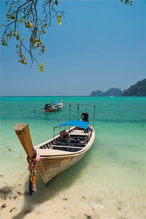 simsearch:400-05372523,k - thailand beach exotic holidays tropical tourism asia sea traditional longboat boat Stock Photo - Budget Royalty-Free & Subscription, Code: 400-05359294