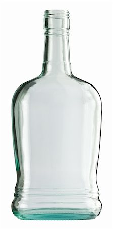 Empty colorless glass bottle, isolated. Stock Photo - Budget Royalty-Free & Subscription, Code: 400-05359489