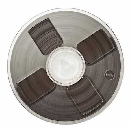 Vintage magnetic audio reel, isolated. Stock Photo - Budget Royalty-Free & Subscription, Code: 400-05359480