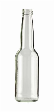 empty soft drink glass bottles - Empty colorless glass bottle, isolated. Stock Photo - Budget Royalty-Free & Subscription, Code: 400-05359483