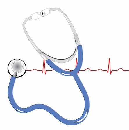 stethescope and the heart beat Stock Photo - Budget Royalty-Free & Subscription, Code: 400-05359589