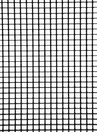 metal grid with bars isolated on white Foto de stock - Super Valor sin royalties y Suscripción, Código: 400-05359747