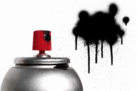 people spraying graffiti - Graffiti spray paint can Stock Photo - Budget Royalty-Free & Subscription, Code: 400-05359783