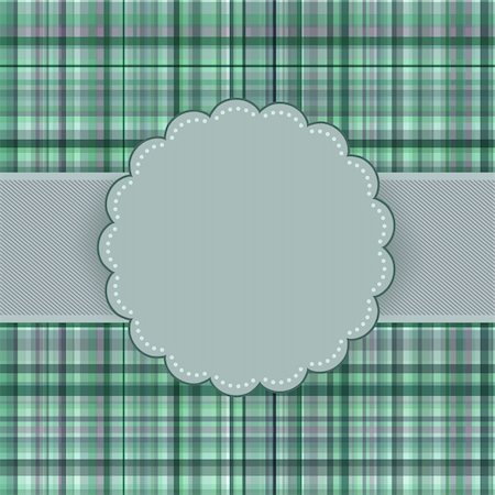 Wallace tartan vintage card background. EPS 8 vector file included Stock Photo - Budget Royalty-Free & Subscription, Code: 400-05359925