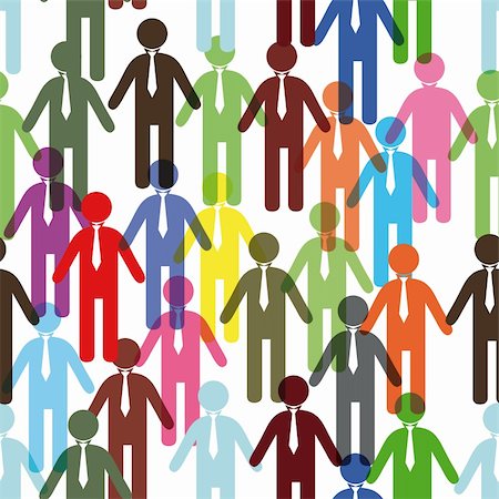 people meeting image background - Team work icon. Business seamless background, friendship communication, people. Vector company employees. Graphic social network, worker. Community equality staff, crowd. EPS10. Photographie de stock - Aubaine LD & Abonnement, Code: 400-05350100