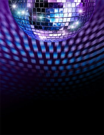 disco-kugel - Disco mirro ball reflecting light spots on ceiling Stockbilder - Microstock & Abonnement, Bildnummer: 400-05350165