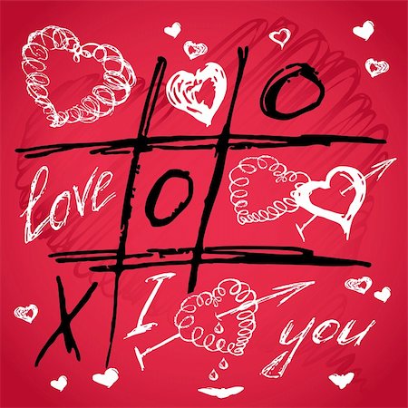 simsearch:400-04777535,k - Set the valentine's day. Love heart kiss. Hand-drawn romantic icons. Photographie de stock - Aubaine LD & Abonnement, Code: 400-05350606