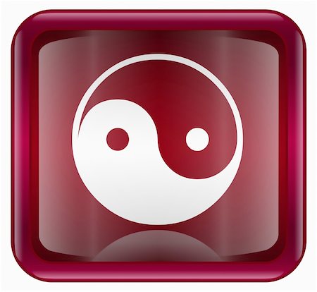 simsearch:400-05154191,k - yin yang symbol icon red, isolated on white background Stock Photo - Budget Royalty-Free & Subscription, Code: 400-05350622