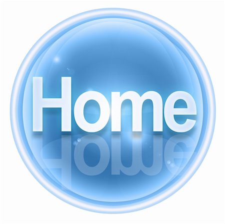 simsearch:400-05350670,k - home icon ice, isolated on white background Photographie de stock - Aubaine LD & Abonnement, Code: 400-05350671