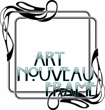 art nouveau frame Stock Photo - Budget Royalty-Free & Subscription, Code: 400-05350801