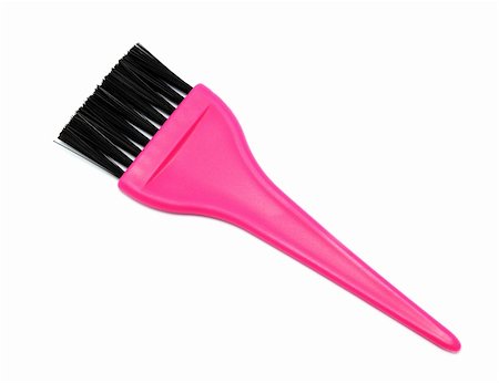 simsearch:614-01170977,k - Brush for painting hair on a white background Fotografie stock - Microstock e Abbonamento, Codice: 400-05351249