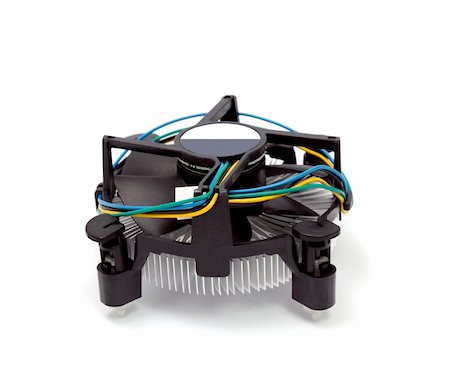 simsearch:400-07617412,k - CPU cooler isolated on a white background Foto de stock - Super Valor sin royalties y Suscripción, Código: 400-05351254