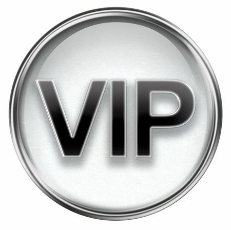simsearch:400-05350670,k - VIP icon grey, isolated on white background. Photographie de stock - Aubaine LD & Abonnement, Code: 400-05351270