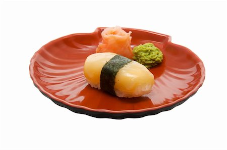 simsearch:400-06174554,k - appetizing sushi isolated on the white background Stockbilder - Microstock & Abonnement, Bildnummer: 400-05351394