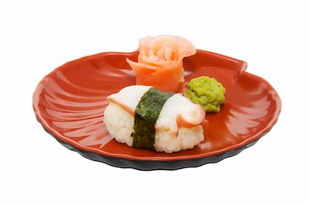 simsearch:400-06174554,k - appetizing sushi isolated on the white background Stockbilder - Microstock & Abonnement, Bildnummer: 400-05351408