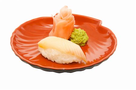 simsearch:400-04107936,k - appetizing sushi isolated on the white background Foto de stock - Royalty-Free Super Valor e Assinatura, Número: 400-05351414