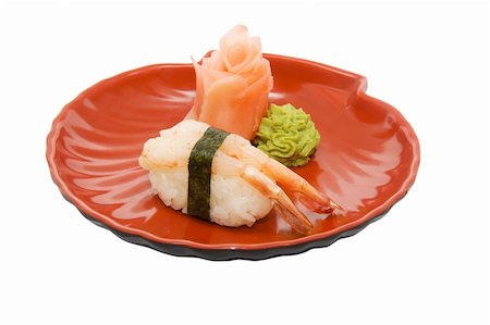 simsearch:400-04557539,k - appetizing sushi isolated on the white background Stock Photo - Budget Royalty-Free & Subscription, Code: 400-05351415