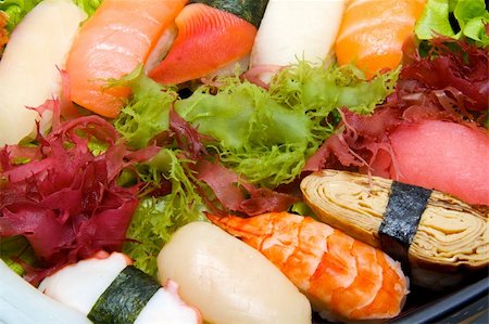 simsearch:400-04557539,k - appetizing sushi isolated on the white background Stock Photo - Budget Royalty-Free & Subscription, Code: 400-05351421