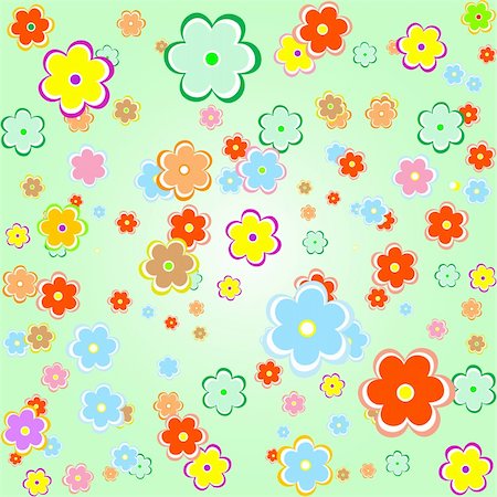simsearch:400-08158857,k - flower chamomiles leaf pattern set on green background Photographie de stock - Aubaine LD & Abonnement, Code: 400-05351835