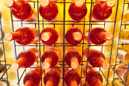 simsearch:693-03314446,k - Display of wine bottles on a rack Stock Photo - Budget Royalty-Free & Subscription, Code: 400-05351859