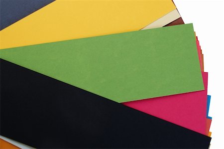 Pieces of colorful blank cardboard paper. Color swatch graphic design element. Photographie de stock - Aubaine LD & Abonnement, Code: 400-05352406