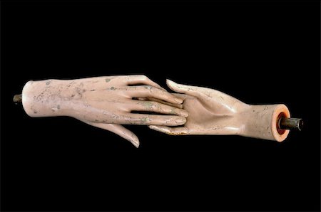 Weathered detached hands of plastic mannequin doll. Stock Photo - Budget Royalty-Free & Subscription, Code: 400-05352428