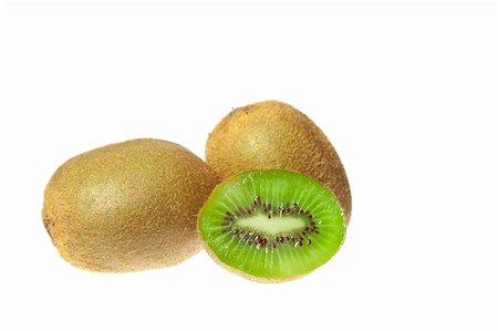 simsearch:400-07506471,k - Delicious fresh kiwis isolated on white. With Clipping path Foto de stock - Royalty-Free Super Valor e Assinatura, Número: 400-05352626