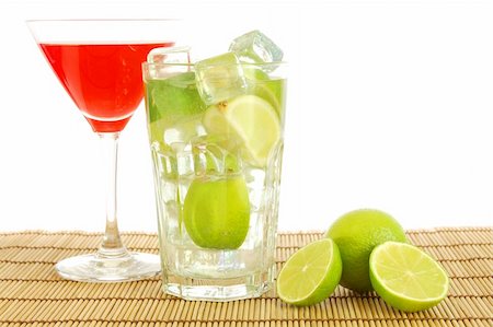 simsearch:400-04787910,k - green and red cocktail with lime and copyspace Stock Photo - Budget Royalty-Free & Subscription, Code: 400-05352818