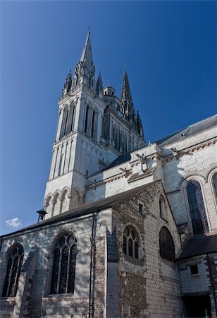 roxxer (artist) - Old gothic cathedral in Angers city, France. Fotografie stock - Microstock e Abbonamento, Codice: 400-05352975