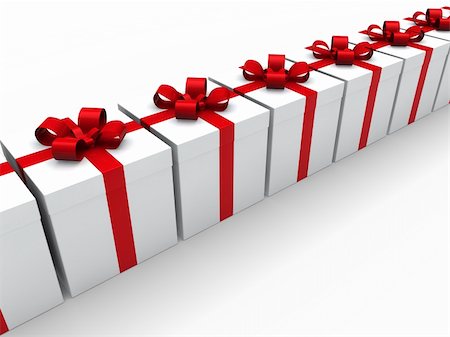 3d red gift box present ribbon christmas Foto de stock - Super Valor sin royalties y Suscripción, Código: 400-05353008