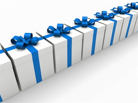 simsearch:400-04329029,k - 3d blue gift box present ribbon christmas Stock Photo - Budget Royalty-Free & Subscription, Code: 400-05353012
