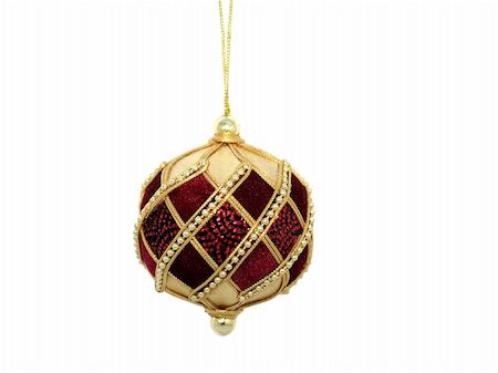 christmas tree ruby ball decoration isolated on white background Photographie de stock - Aubaine LD & Abonnement, Code: 400-05353303