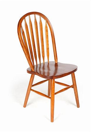 simsearch:400-04683565,k - Wooden chair isolated on a white background Stock Photo - Budget Royalty-Free & Subscription, Code: 400-05353626