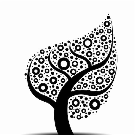 simsearch:400-05925443,k - Beautiful abstract art tree on white background Stock Photo - Budget Royalty-Free & Subscription, Code: 400-05353846