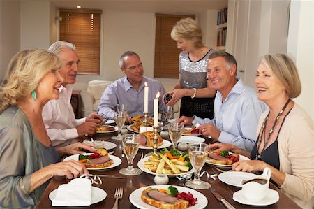 simsearch:400-05364195,k - Friends At A Dinner Party Stock Photo - Budget Royalty-Free & Subscription, Code: 400-05364221