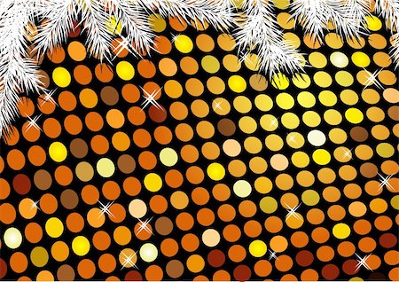 simsearch:400-05364565,k - Christmas festive background with gold dots and fir branch Stock Photo - Budget Royalty-Free & Subscription, Code: 400-05364510