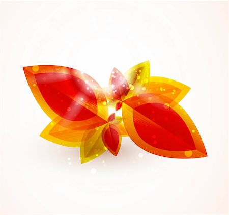 Orange leaves. Vector illustration for your design Stock Photo - Budget Royalty-Free & Subscription, Code: 400-05364926