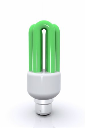 eco friendly home - A Colourful 3d Rendered Illustration of a Green Lightbulb Foto de stock - Super Valor sin royalties y Suscripción, Código: 400-05365641