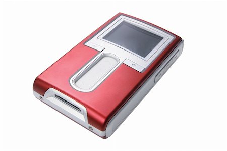 simsearch:400-04087054,k - MP3 Player on White Background Photographie de stock - Aubaine LD & Abonnement, Code: 400-05366582