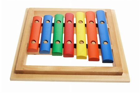 Xylophone on White Background Fotografie stock - Microstock e Abbonamento, Codice: 400-05366593