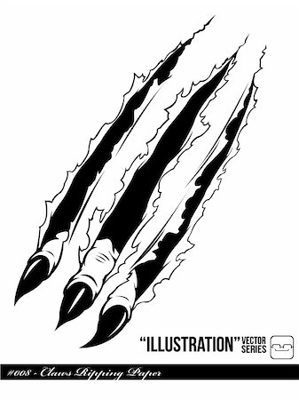 power letters - A vector of claws ripping through, symbolizing the rage & ferocity of animal/monster. This vector is the original version, the grunge version available in my gallery/portfolio.  Available as a Vector in EPS8 format that can be scaled to any size without loss of quality. Good for many uses & application. Elements could be separated for further editing. Color easily changed. Stock Photo - Budget Royalty-Free & Subscription, Code: 400-05366745