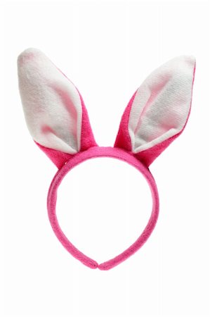 Easter Bunny Ears on White Background Foto de stock - Super Valor sin royalties y Suscripción, Código: 400-05366930