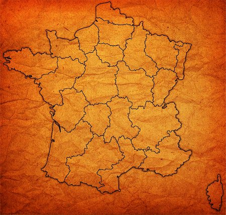 simsearch:400-04416334,k - map of france with territories of administrative divisions Photographie de stock - Aubaine LD & Abonnement, Code: 400-05367288