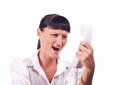 Business woman in white on a white background. isolated portrait Stock Photo - Budget Royalty-Free & Subscription, Code: 400-05367456