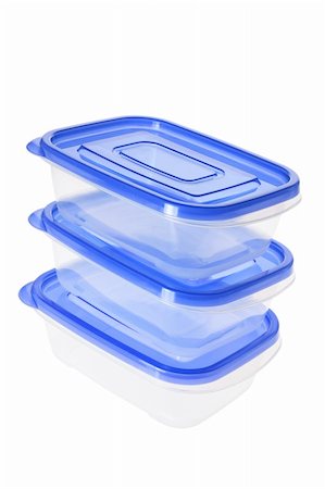 simsearch:400-05288858,k - Stack of Plastic Containers on White Background Stock Photo - Budget Royalty-Free & Subscription, Code: 400-05367540