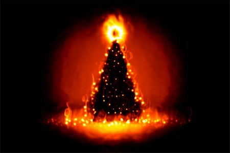 An image of a christmas on fire background Stock Photo - Budget Royalty-Free & Subscription, Code: 400-05367581