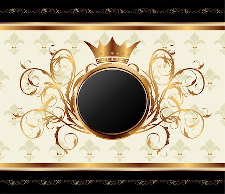 simsearch:400-04914038,k - Illustration gold invitation frame or packing for elegant design - vector Stock Photo - Budget Royalty-Free & Subscription, Code: 400-05368158