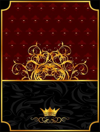 simsearch:400-04914038,k - Illustration vintage background with crown - vector Stock Photo - Budget Royalty-Free & Subscription, Code: 400-05368159