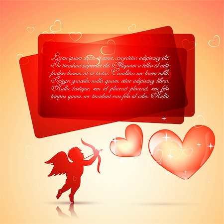 simsearch:400-05368256,k - beautiful valentine background with cupid and heart Stock Photo - Budget Royalty-Free & Subscription, Code: 400-05368248